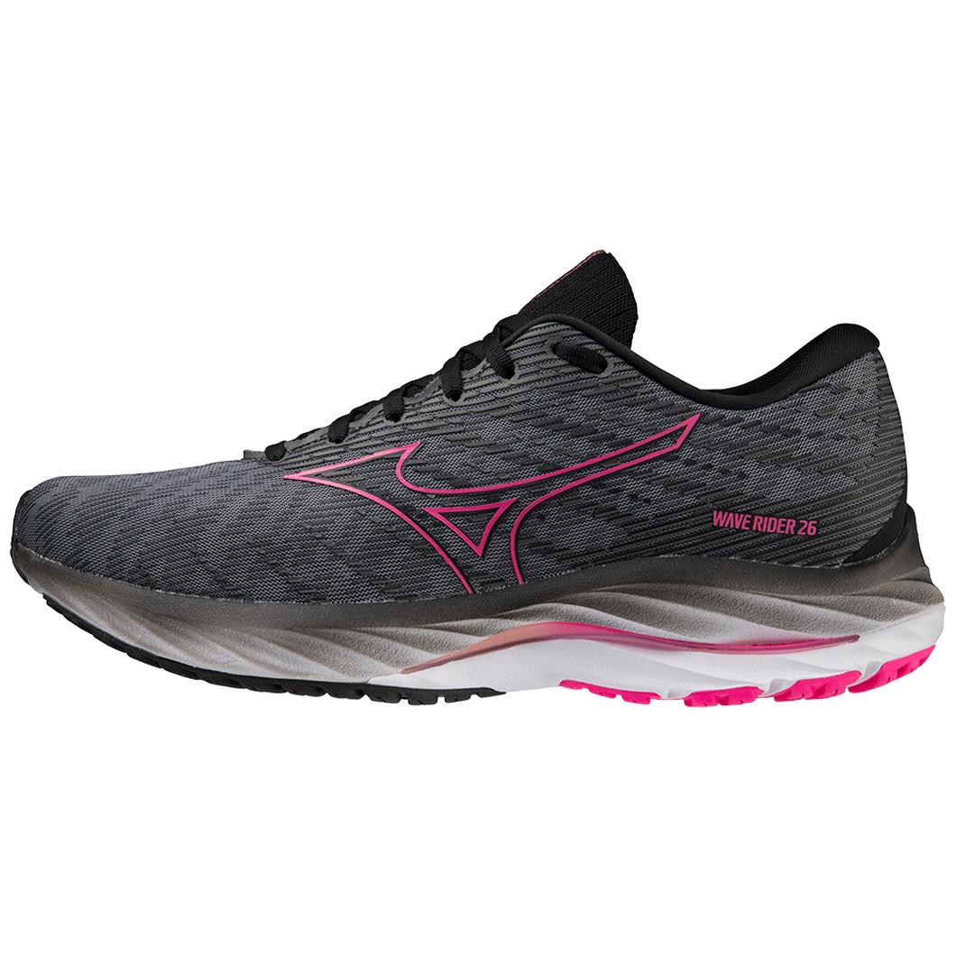 Giày Mizuno Project Zero Wave Rider 26 Running Nam Xám Hồng