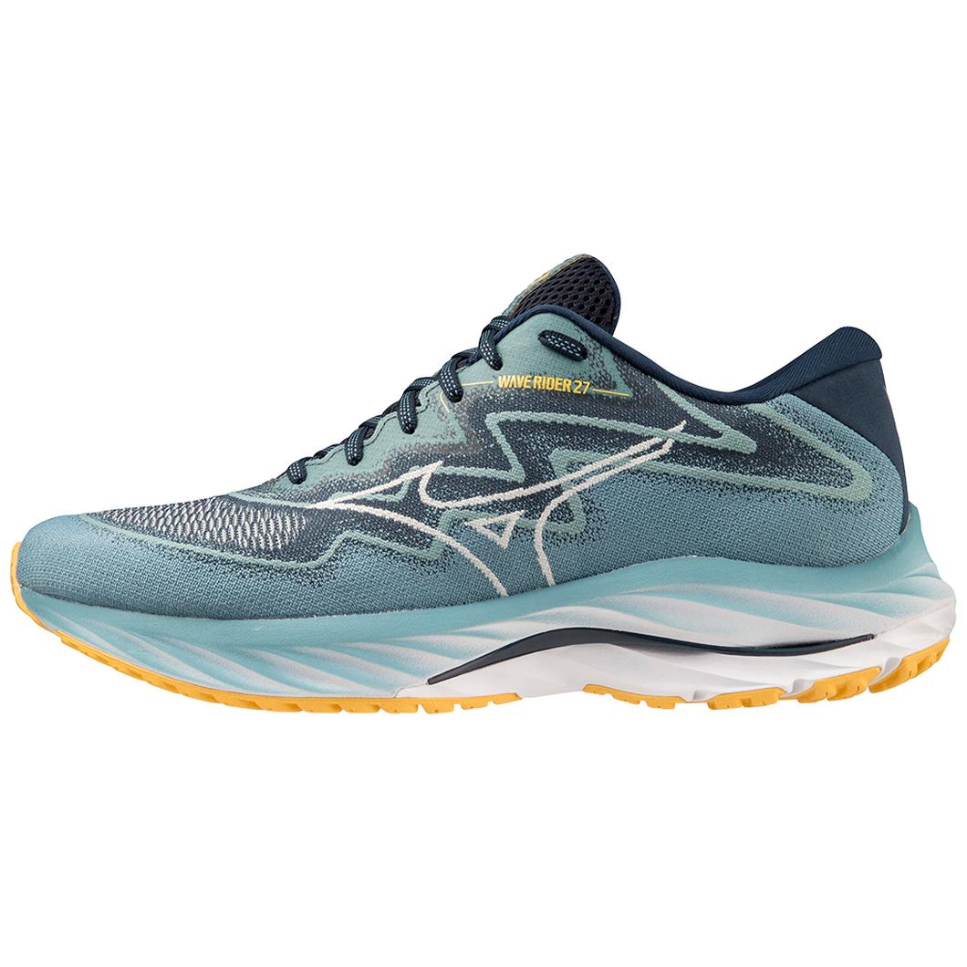 Giày Mizuno Wave Rider 27 SSW Running Nam Xanh Trắng