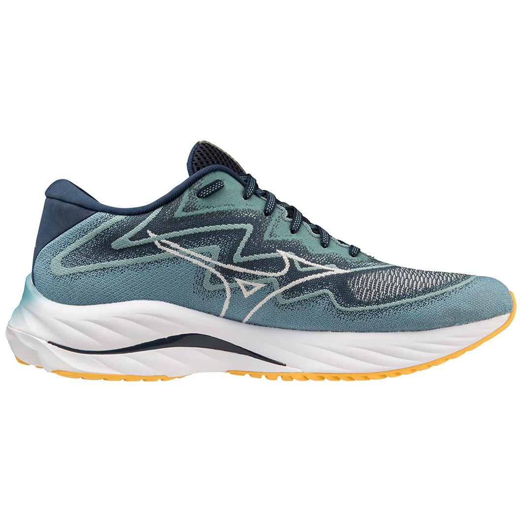 Giày Mizuno Wave Rider 27 SSW Running Nam Xanh Trắng