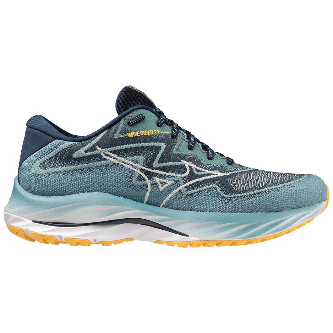 Giày Mizuno Wave Rider 27 SSW Running Nam Xanh Trắng