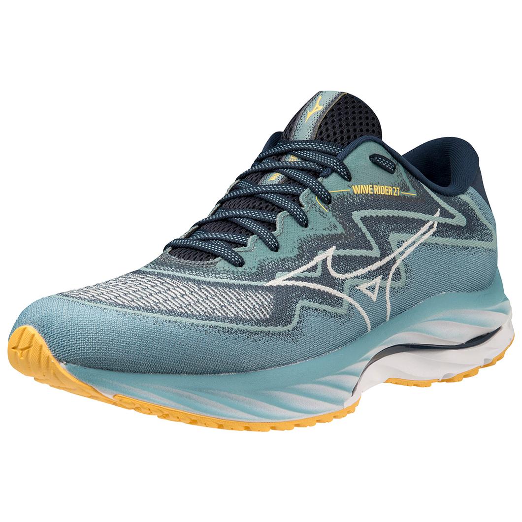 Giày Mizuno Wave Rider 27 SSW Running Nam Xanh Trắng