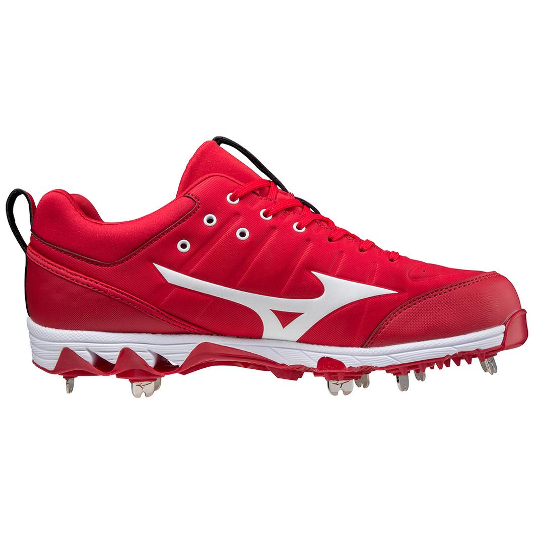 Giày Mizuno 9-Spike® Ambition 2 Low Metal Baseball Cleat Nam Đỏ Trắng