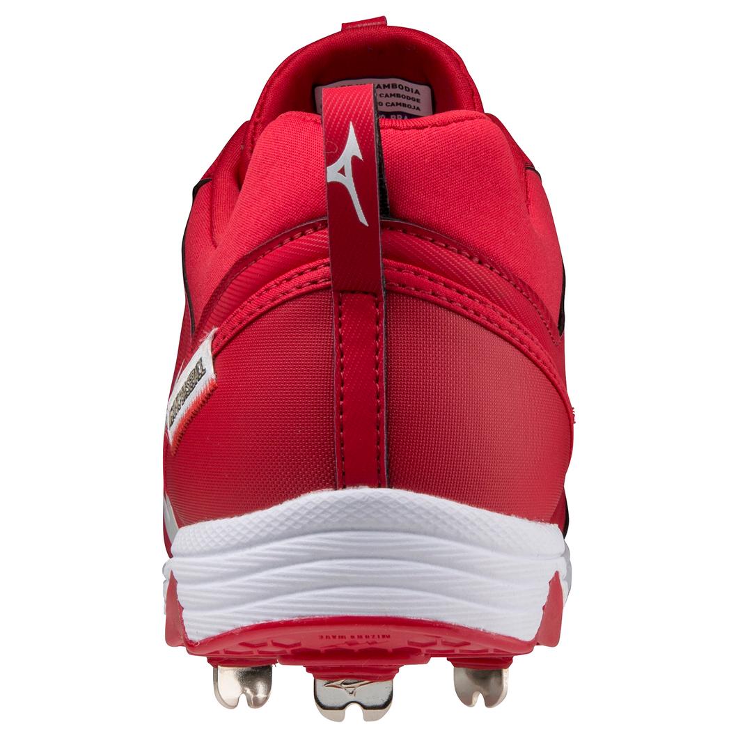 Giày Mizuno 9-Spike® Ambition 2 Low Metal Baseball Cleat Nam Đỏ Trắng