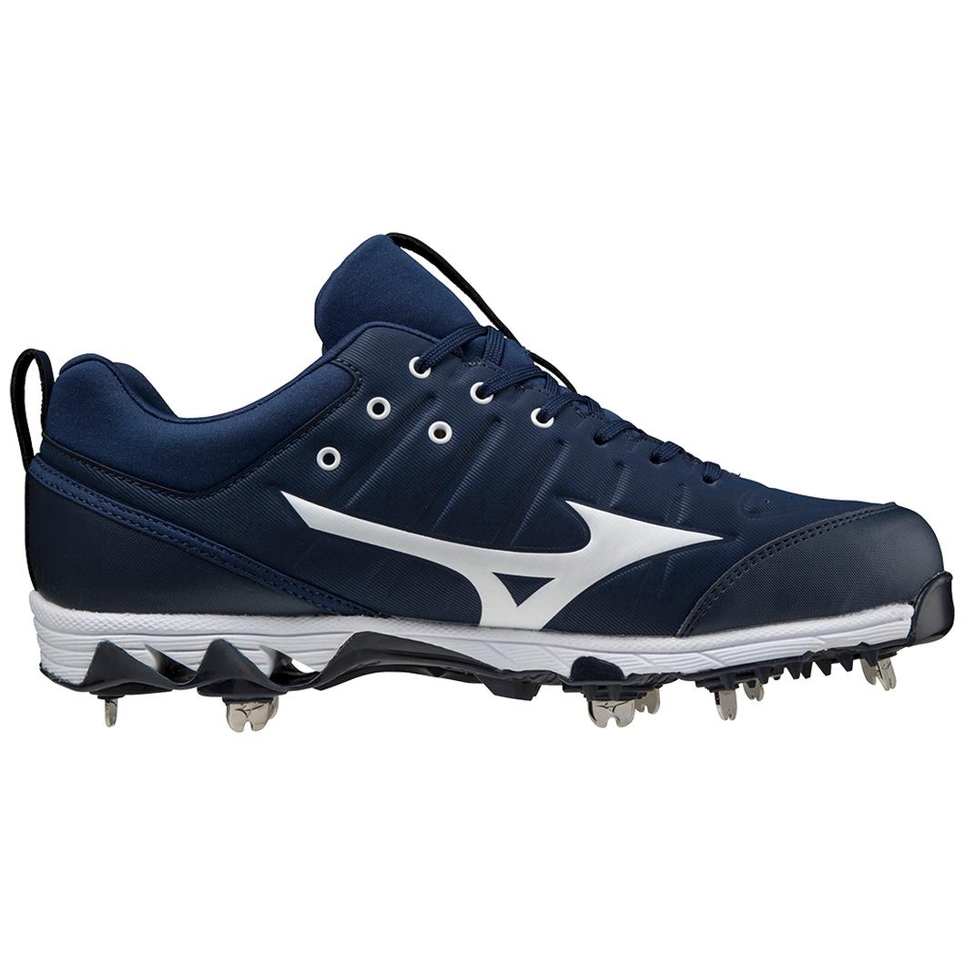 Giày Mizuno 9-Spike® Ambition 2 Low Metal Baseball Cleat Nam Xanh Navy Trắng