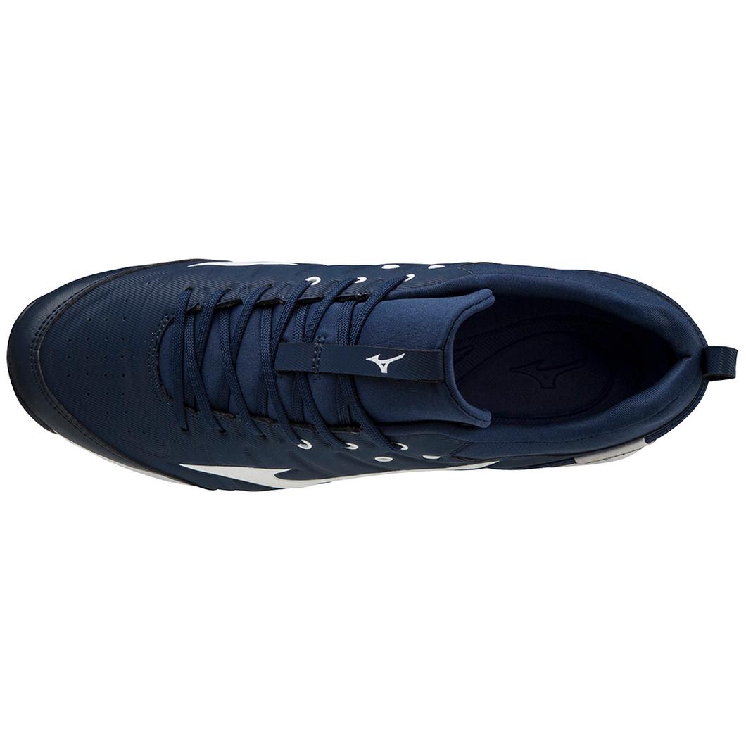 Giày Mizuno 9-Spike® Ambition 2 Low Metal Baseball Cleat Nam Xanh Navy Trắng