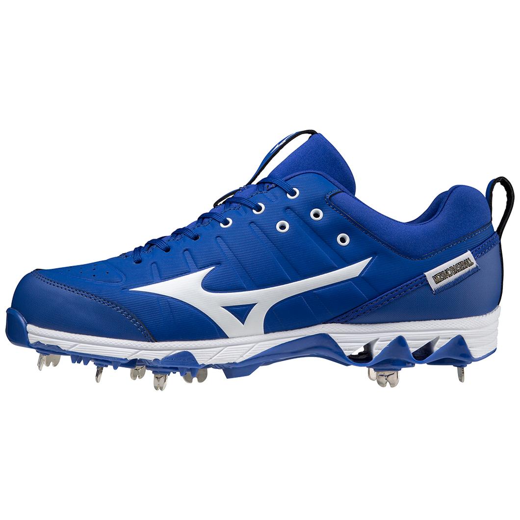 Giày Mizuno 9-Spike® Ambition 2 Low Metal Baseball Cleat Nam Xanh Trắng