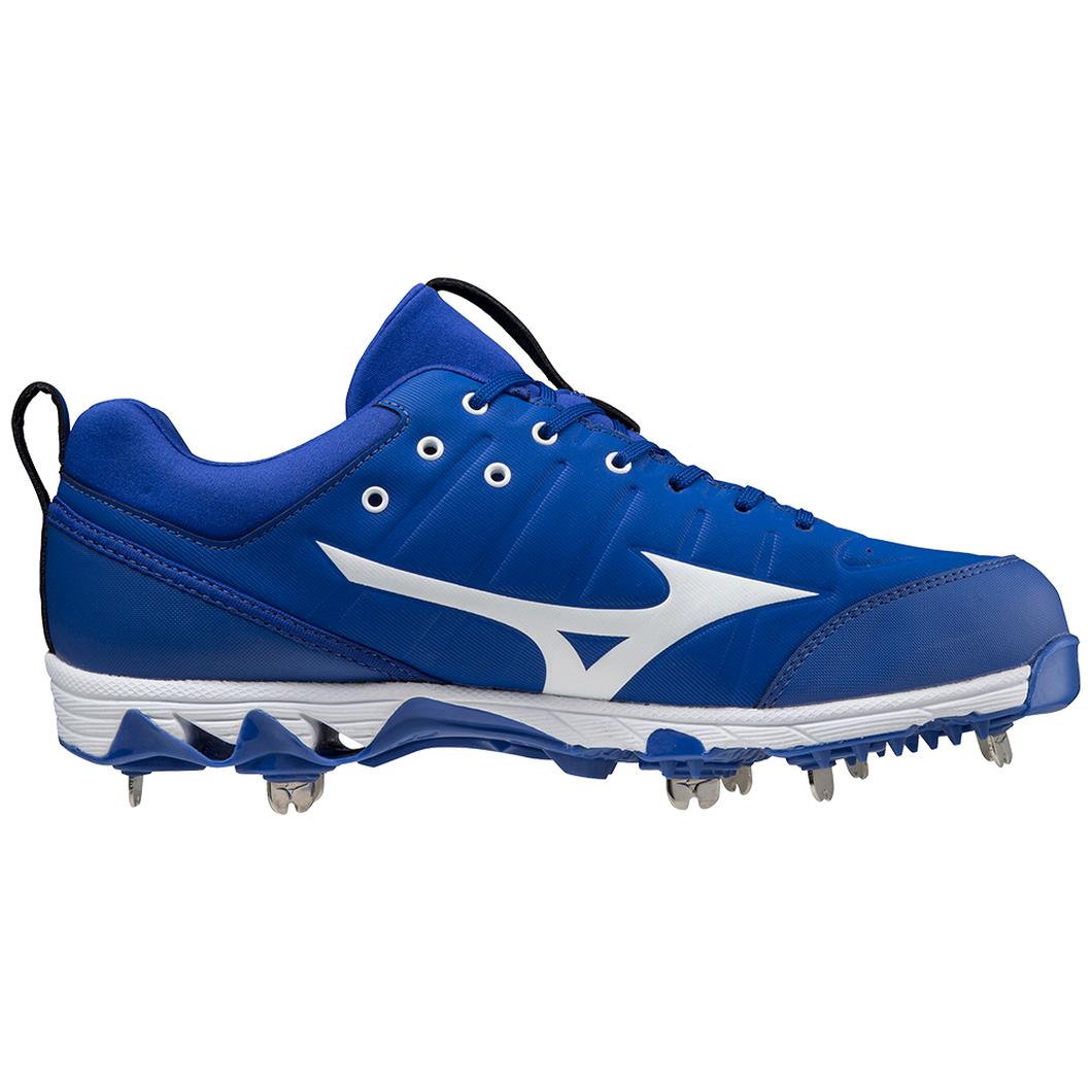 Giày Mizuno 9-Spike® Ambition 2 Low Metal Baseball Cleat Nam Xanh Trắng