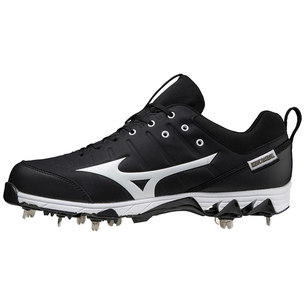 Giày Mizuno 9-Spike® Ambition 2 Low Metal Baseball Cleat Nam Đen Trắng