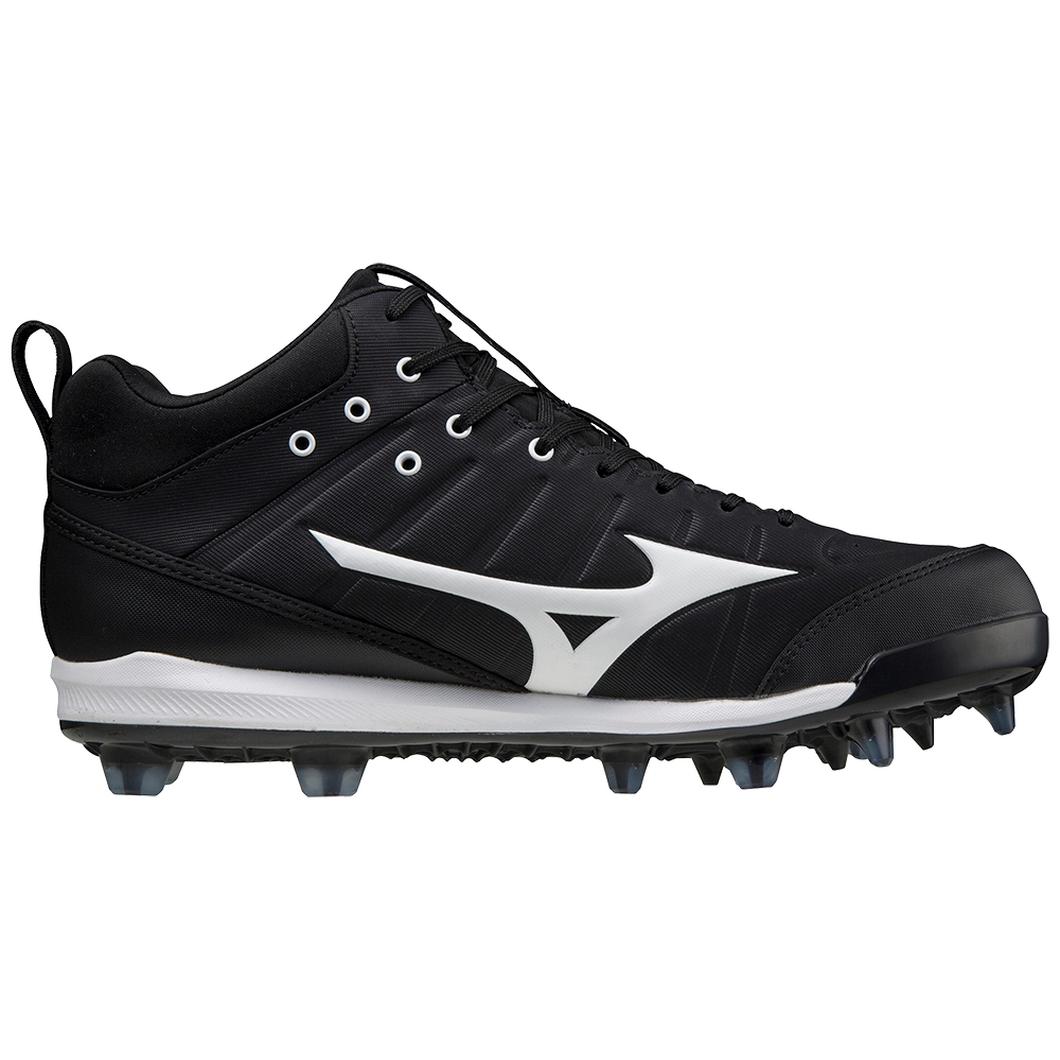 Giày Mizuno Ambition 2 TPU Mid Molded Baseball Cleat Nam Đen Trắng