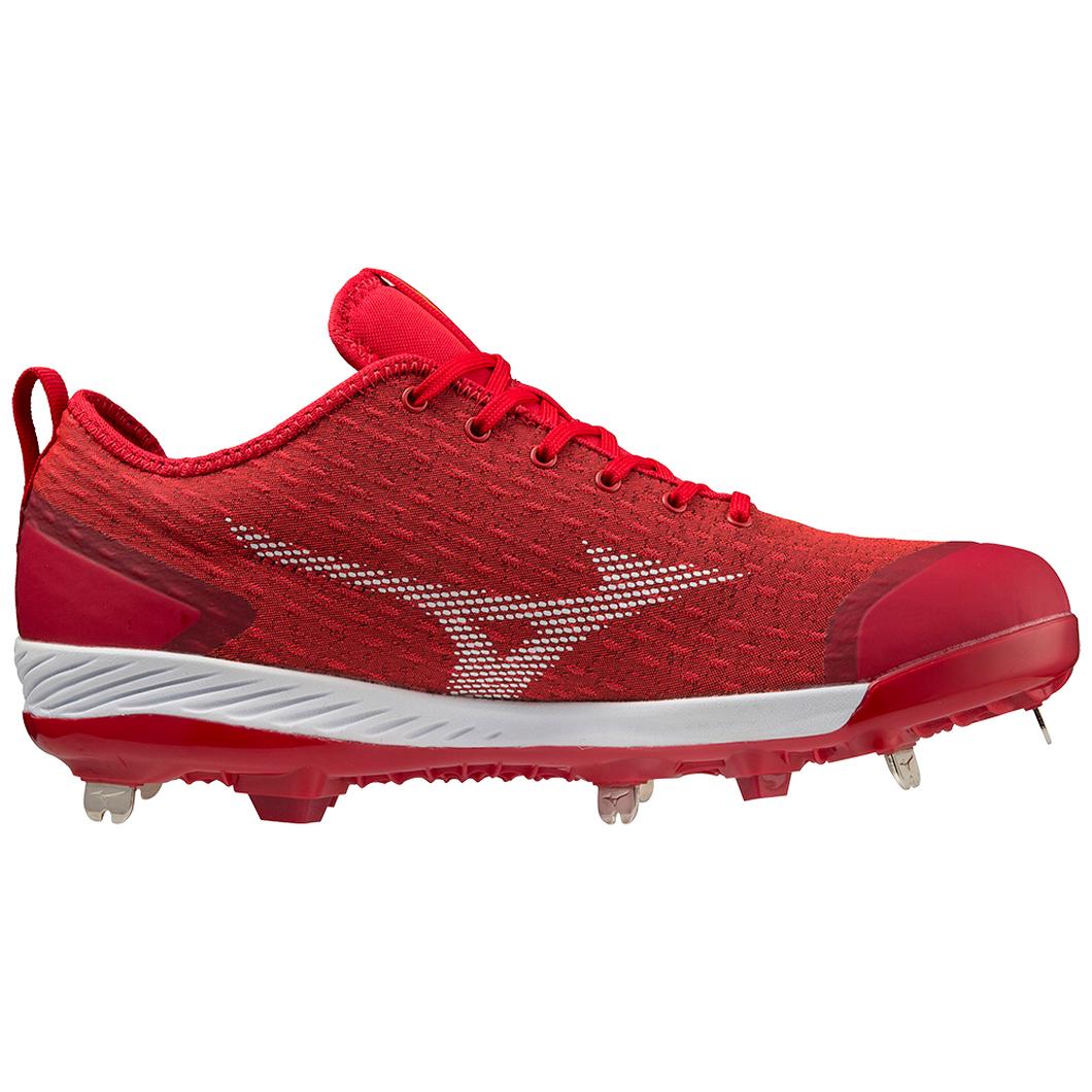 Giày Mizuno Dominant 4 Low Metal Baseball Cleat Nam Đỏ Trắng