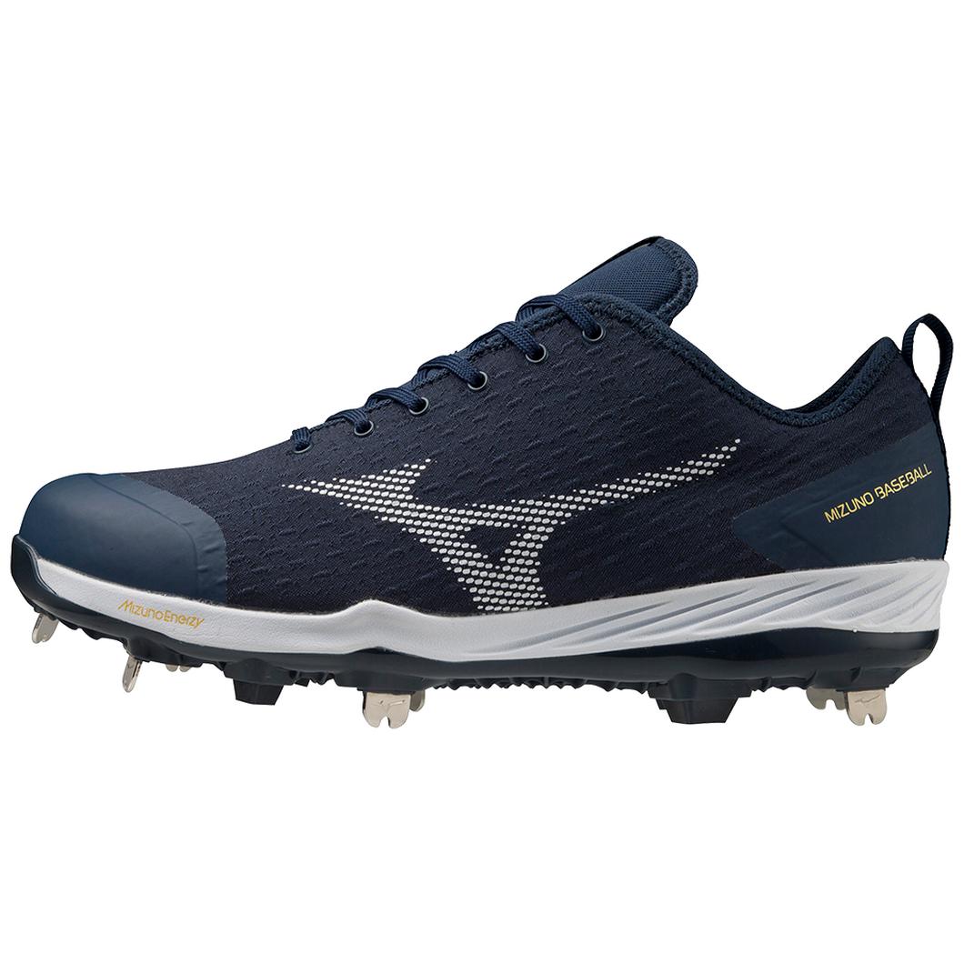 Giày Mizuno Dominant 4 Low Metal Baseball Cleat Xanh Navy Trắng