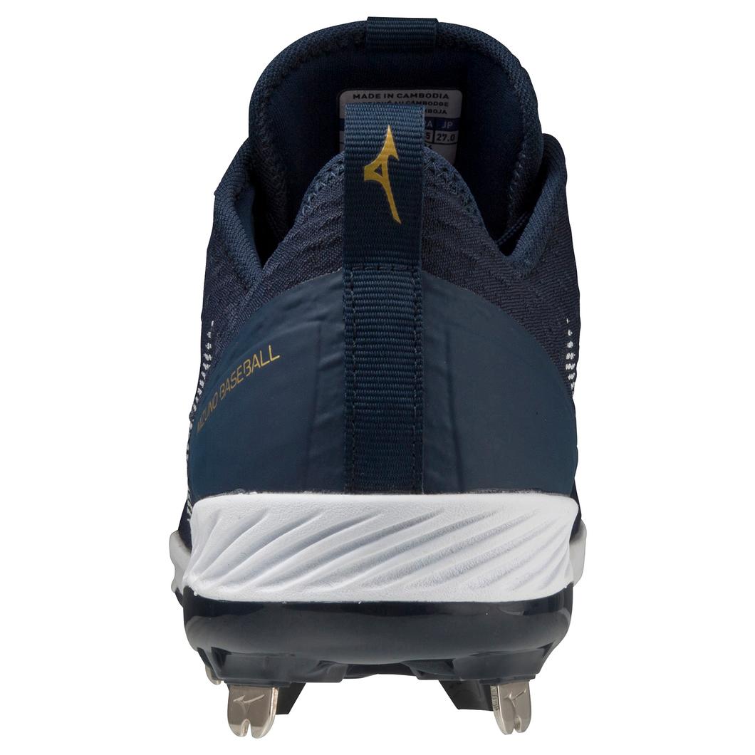 Giày Mizuno Dominant 4 Low Metal Baseball Cleat Xanh Navy Trắng