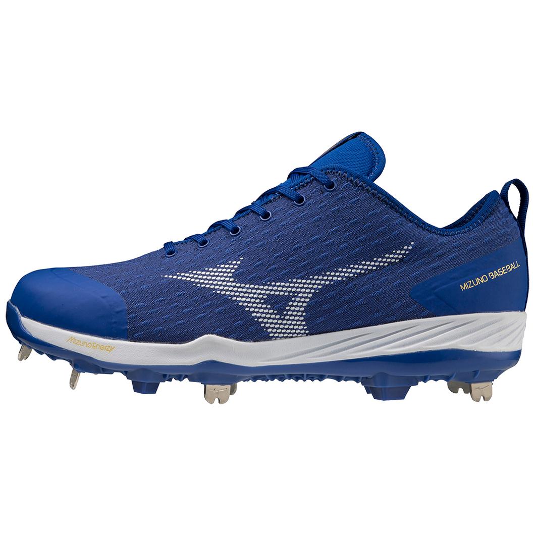 Giày Mizuno Dominant 4 Low Metal Baseball Cleat Xanh Trắng