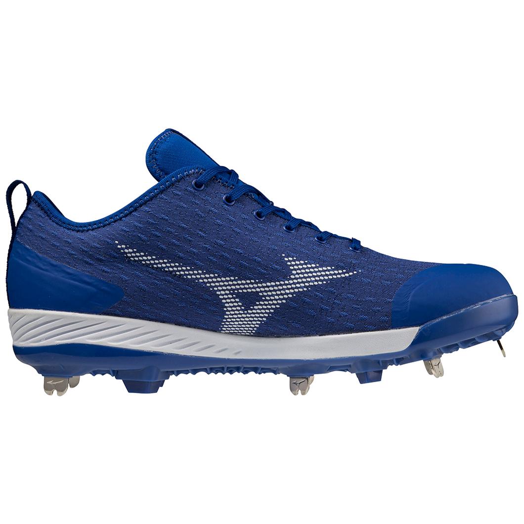 Giày Mizuno Dominant 4 Low Metal Baseball Cleat Xanh Trắng