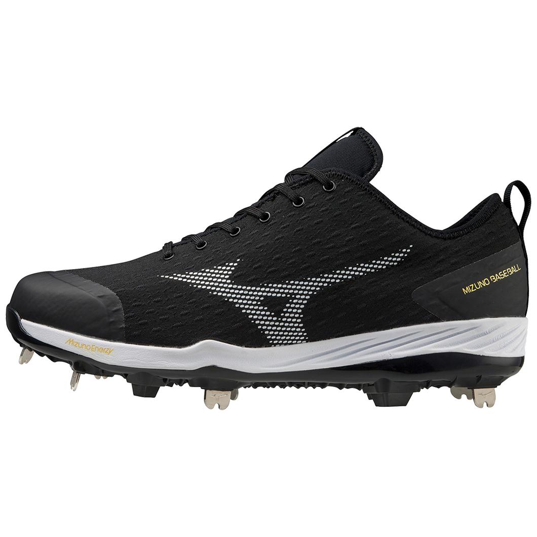 Giày Mizuno Dominant 4 Low Metal Baseball Cleat Nam Đen Trắng