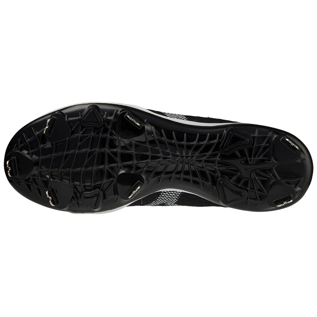 Giày Mizuno Dominant 4 Mid Metal Baseball Cleat Nam Đen Trắng