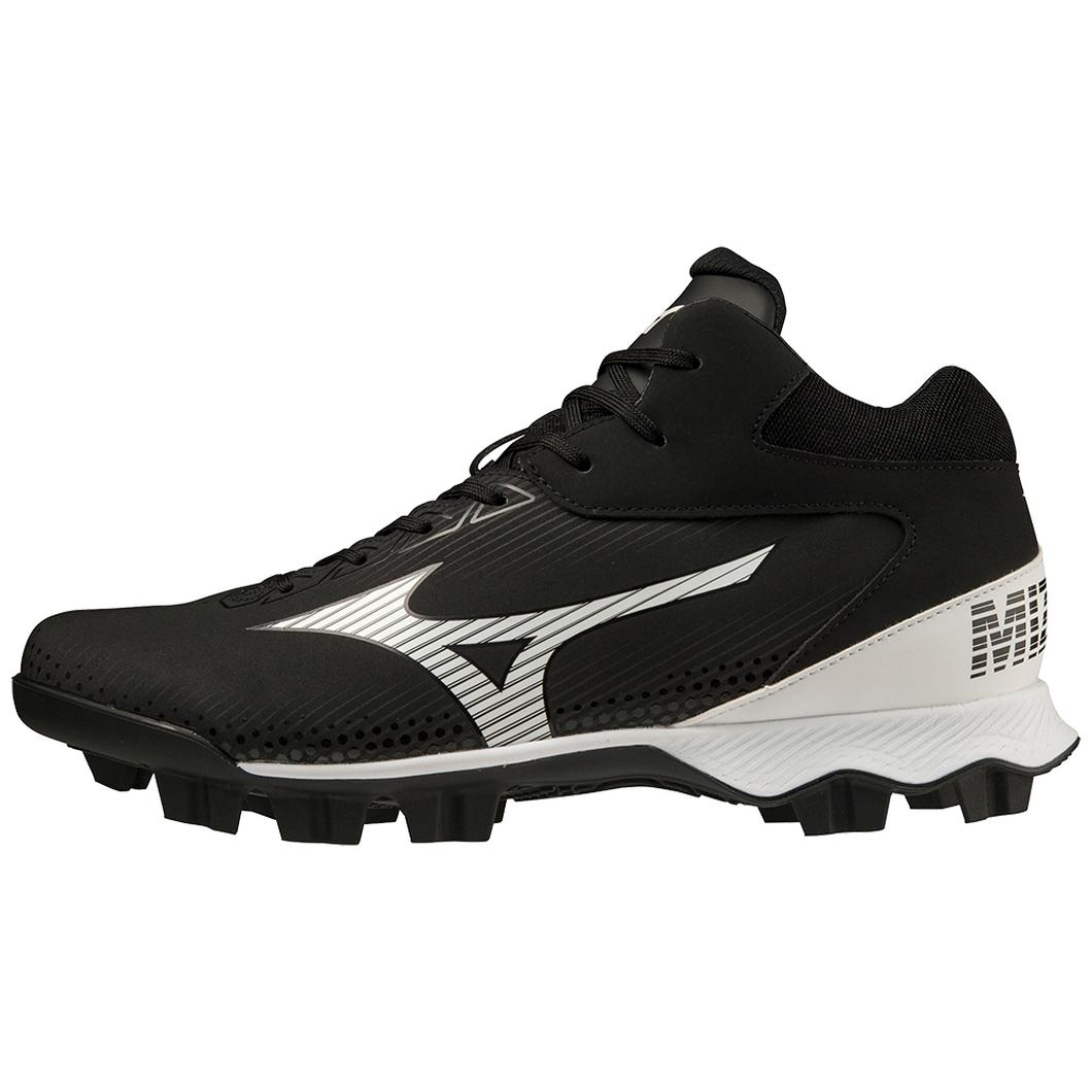 Giày Mizuno Wave Lightrevo TPU Molded Mid Baseball Cleat Nam Đen Trắng