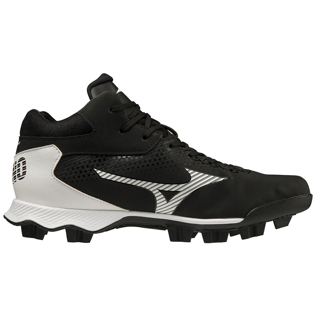 Giày Mizuno Wave Lightrevo TPU Molded Mid Baseball Cleat Nam Đen Trắng