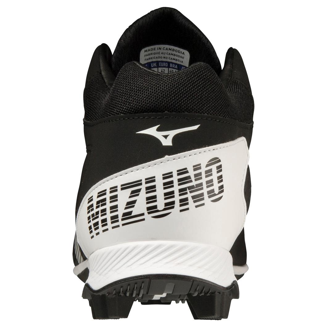 Giày Mizuno Wave Lightrevo TPU Molded Mid Baseball Cleat Nam Đen Trắng