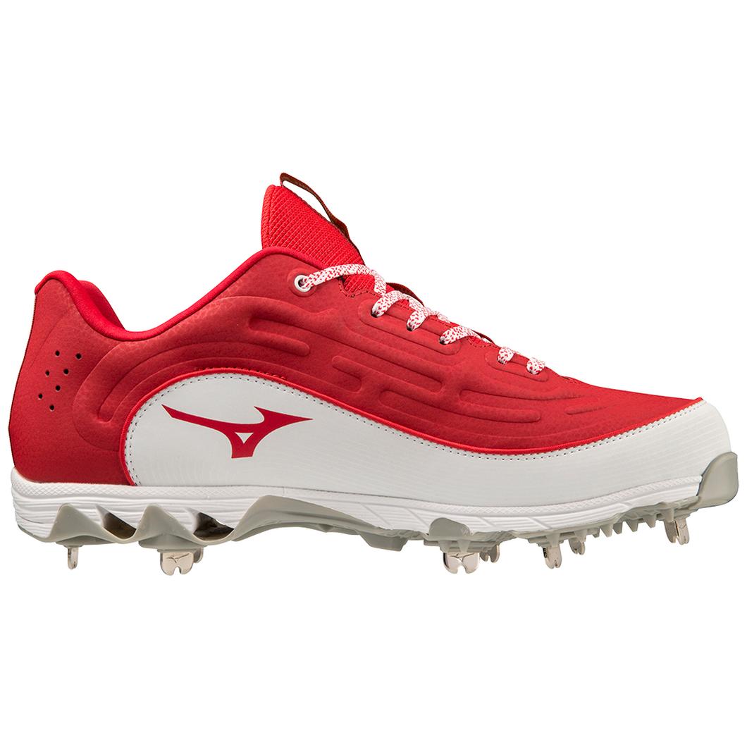 Giày Mizuno 9-Spike® Ambition 3 Low Metal Baseball Cleat Nam Đỏ Trắng