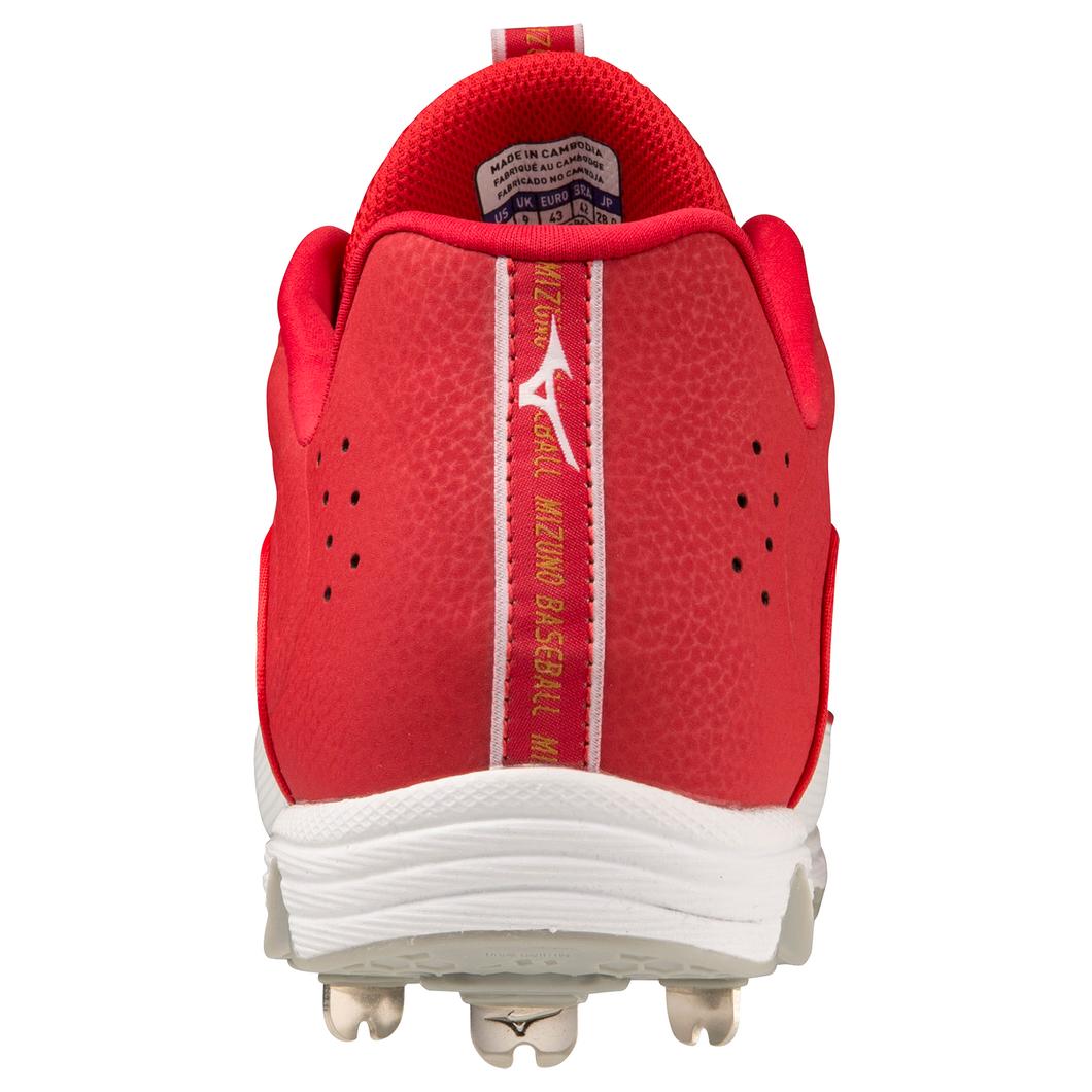 Giày Mizuno 9-Spike® Ambition 3 Low Metal Baseball Cleat Nam Đỏ Trắng