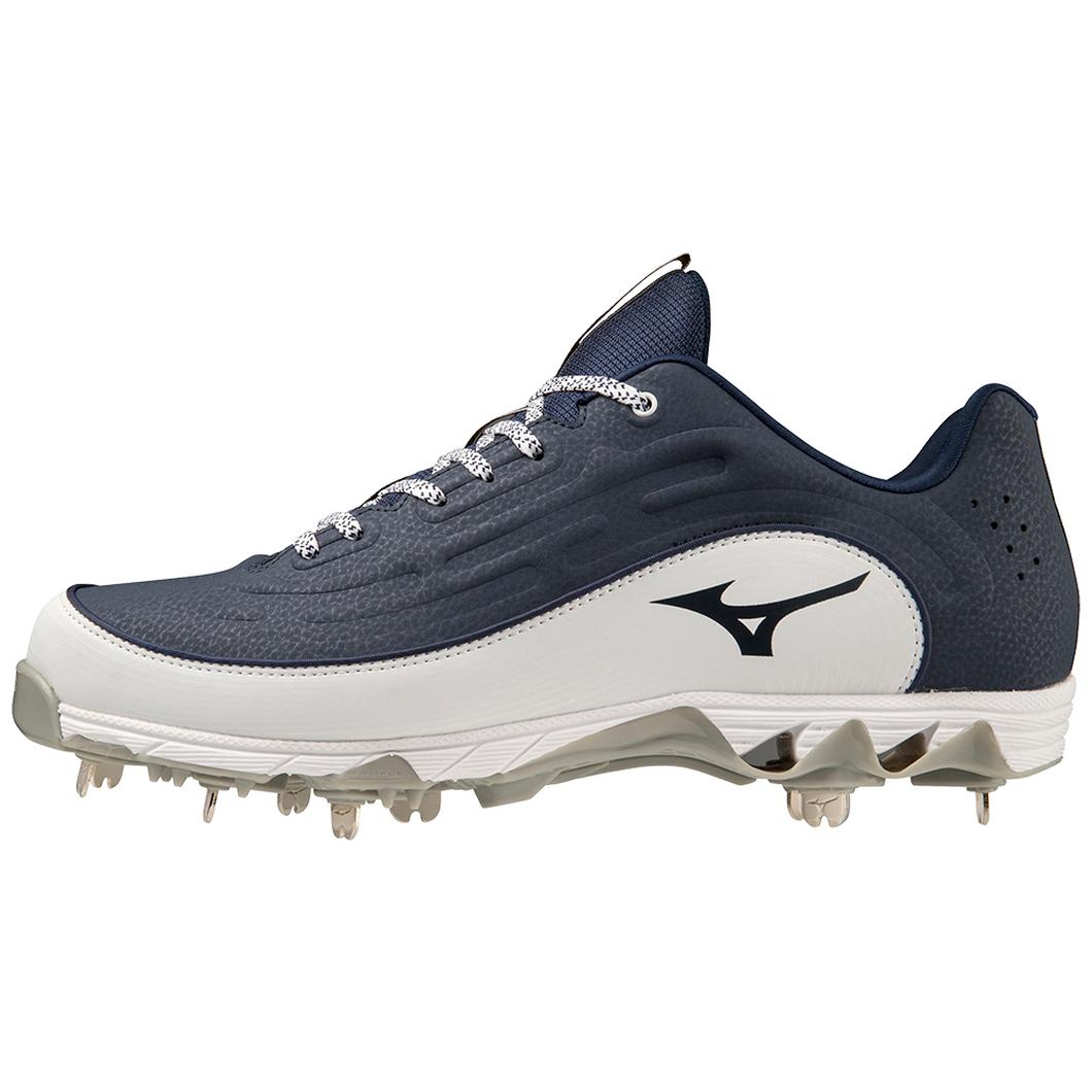 Giày Mizuno 9-Spike® Ambition 3 Low Metal Baseball Cleat Nam Xanh Navy Trắng