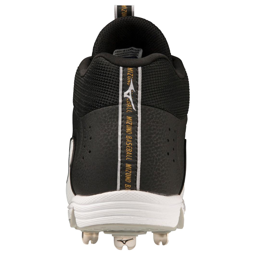 Giày Mizuno 9-Spike® Ambition 3 Mid Metal Baseball Cleat Nam Đen Trắng