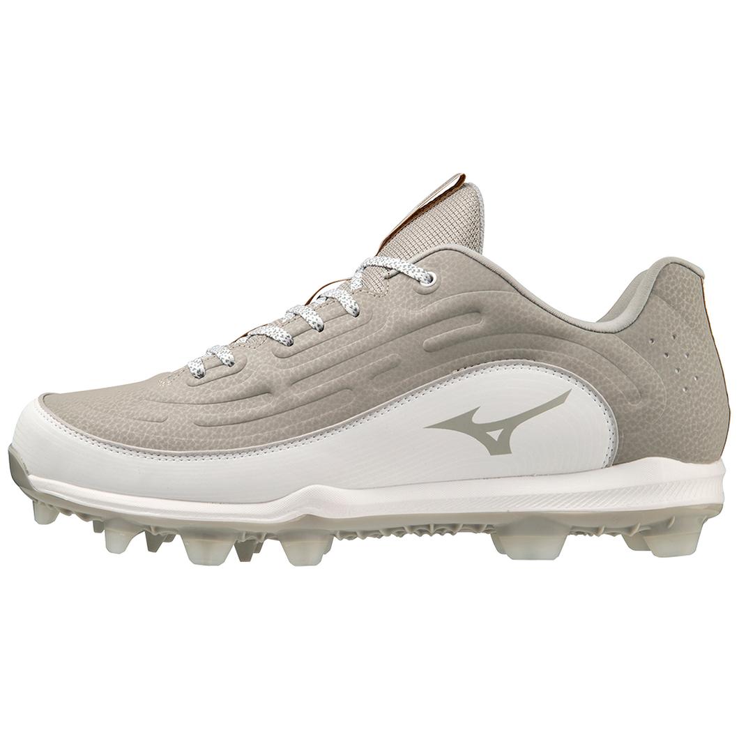 Giày Mizuno Ambition 3 Low TPU Molded Baseball Cleat Nam Xám Trắng