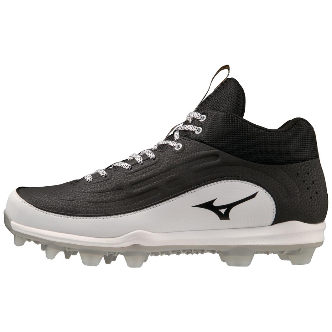 Giày Mizuno Ambition 3 Mid TPU Molded Baseball Cleat Nam Đen Trắng