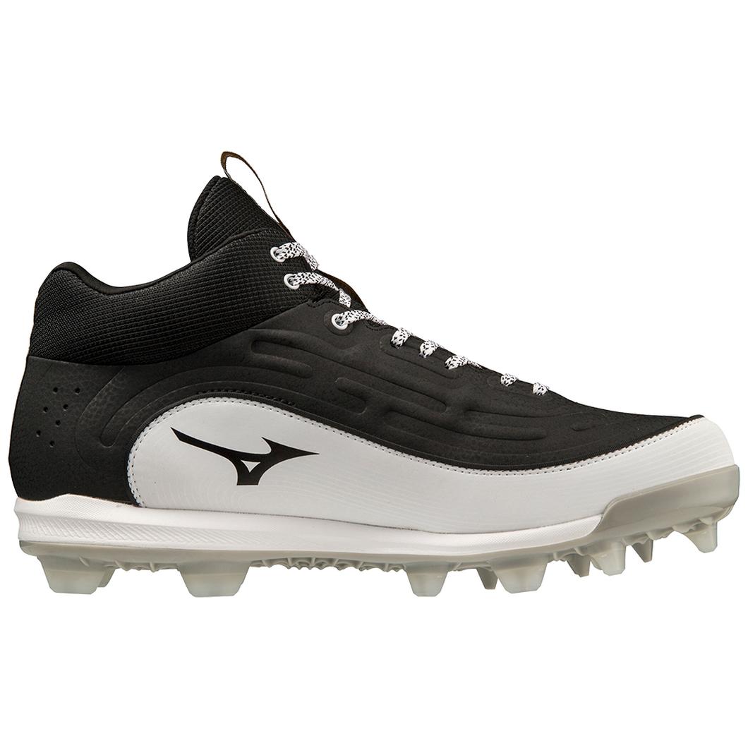 Giày Mizuno Ambition 3 Mid TPU Molded Baseball Cleat Nam Đen Trắng