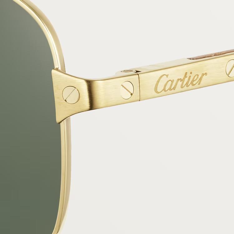 Kính Cartier Santos de Cartier Nam Nữ Xanh Lá Nâu