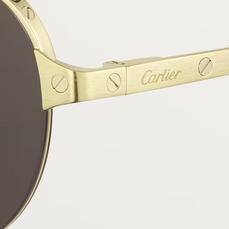 Kính Cartier Santos de Cartier Nam Nữ Đen Vàng