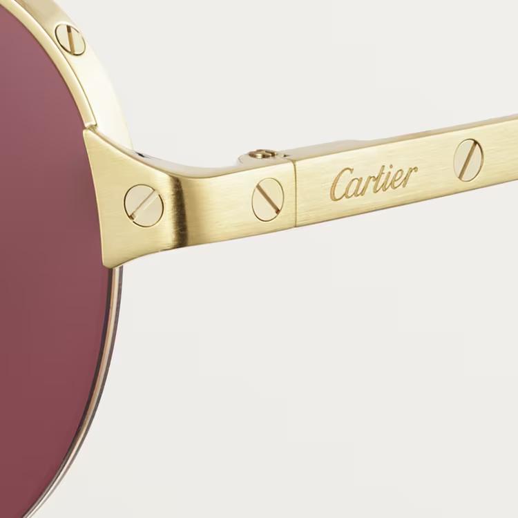 Kính Cartier Santos de Cartier Nam Nữ Tím Vàng