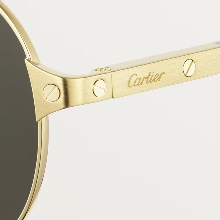 Kính Cartier Santos de Cartier Nam Nữ Vàng Xám