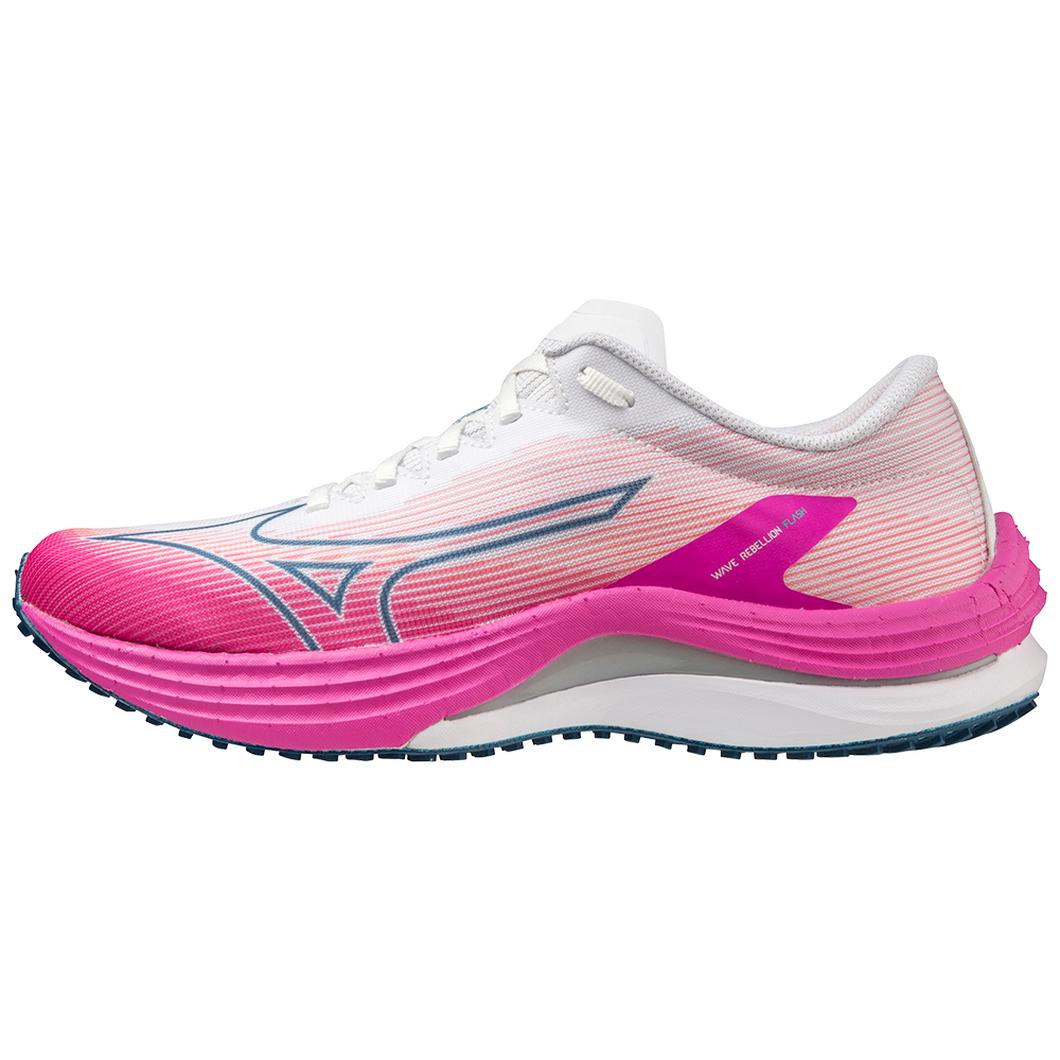 Giày Mizuno Wave Rebellion Flash Running Nữ Trắng Hồng