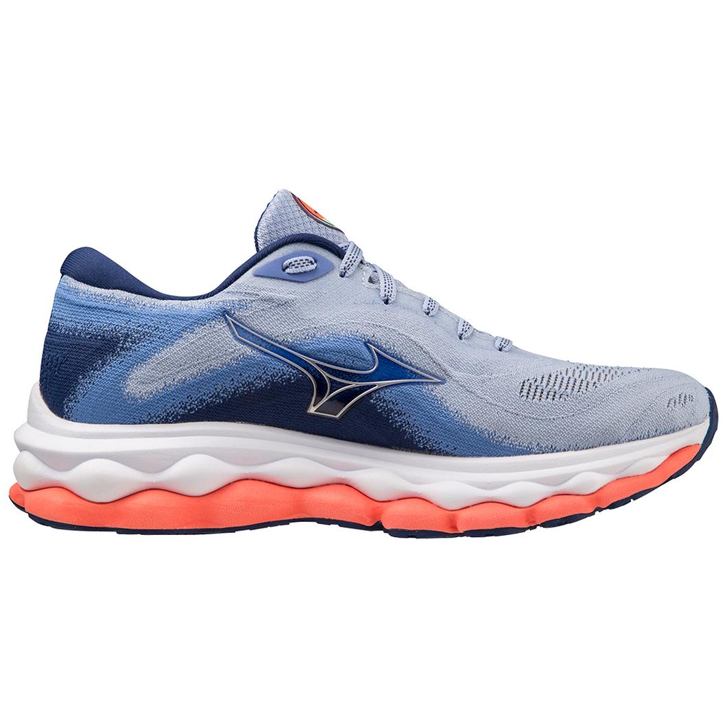 Giày Mizuno Wave Sky 7 Running Nữ Xanh Cam