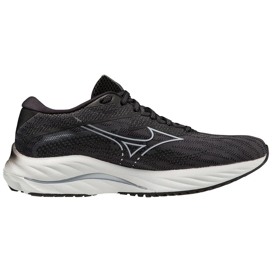 Giày Mizuno Wave Rider 27 Running Nữ Đen Trắng