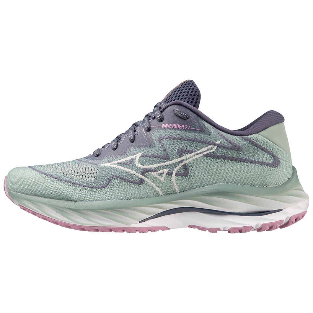 Giày Mizuno Wave Rider 27 SSW Running Nữ Xanh Xám