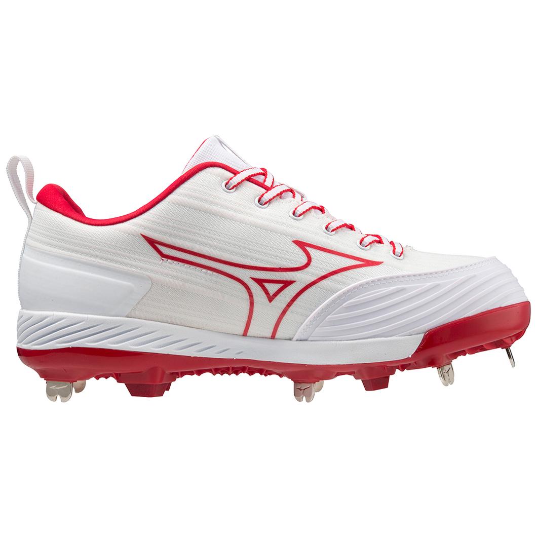 Giày Mizuno Sweep 6 Low Metal Softball Cleat Nữ Trắng Đỏ