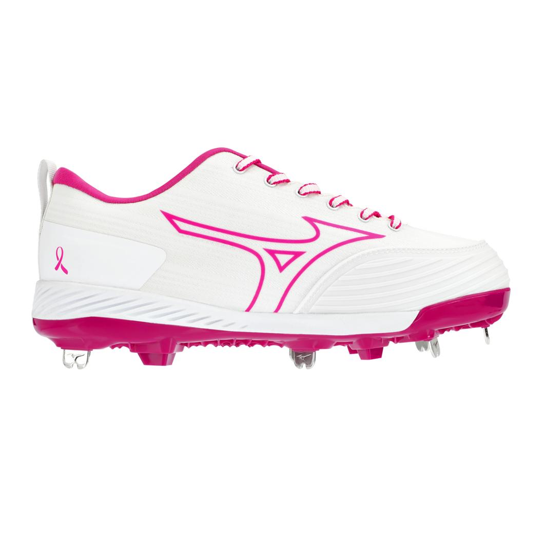 Giày Mizuno Sweep 6 Low Metal Softball Cleat Nữ Trắng Hồng