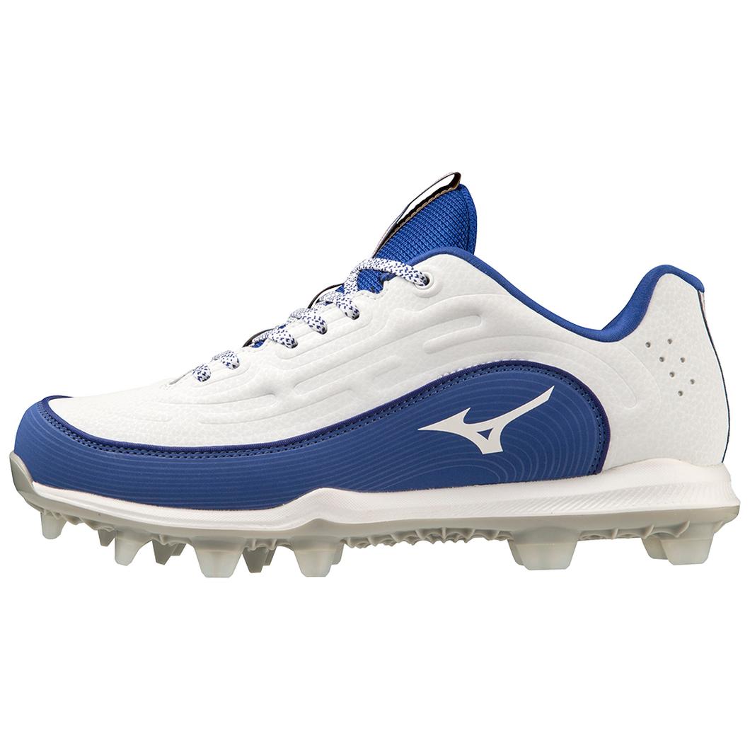 Giày Mizuno 9-Spike Advanced Finch Elite 6 Low TPU Molded Softball Cleat Nữ Trắng Xanh