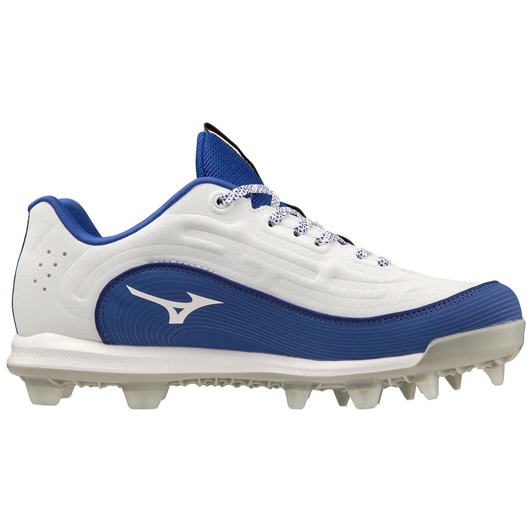 Giày Mizuno 9-Spike Advanced Finch Elite 6 Low TPU Molded Softball Cleat Nữ Trắng Xanh