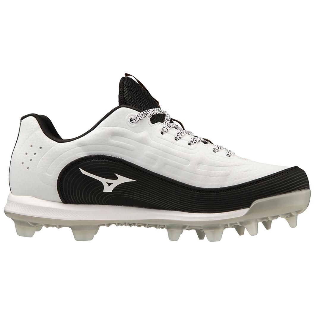 Giày Mizuno 9-Spike Advanced Finch Elite 6 Low TPU Molded Softball Cleat Nữ Trắng Đen