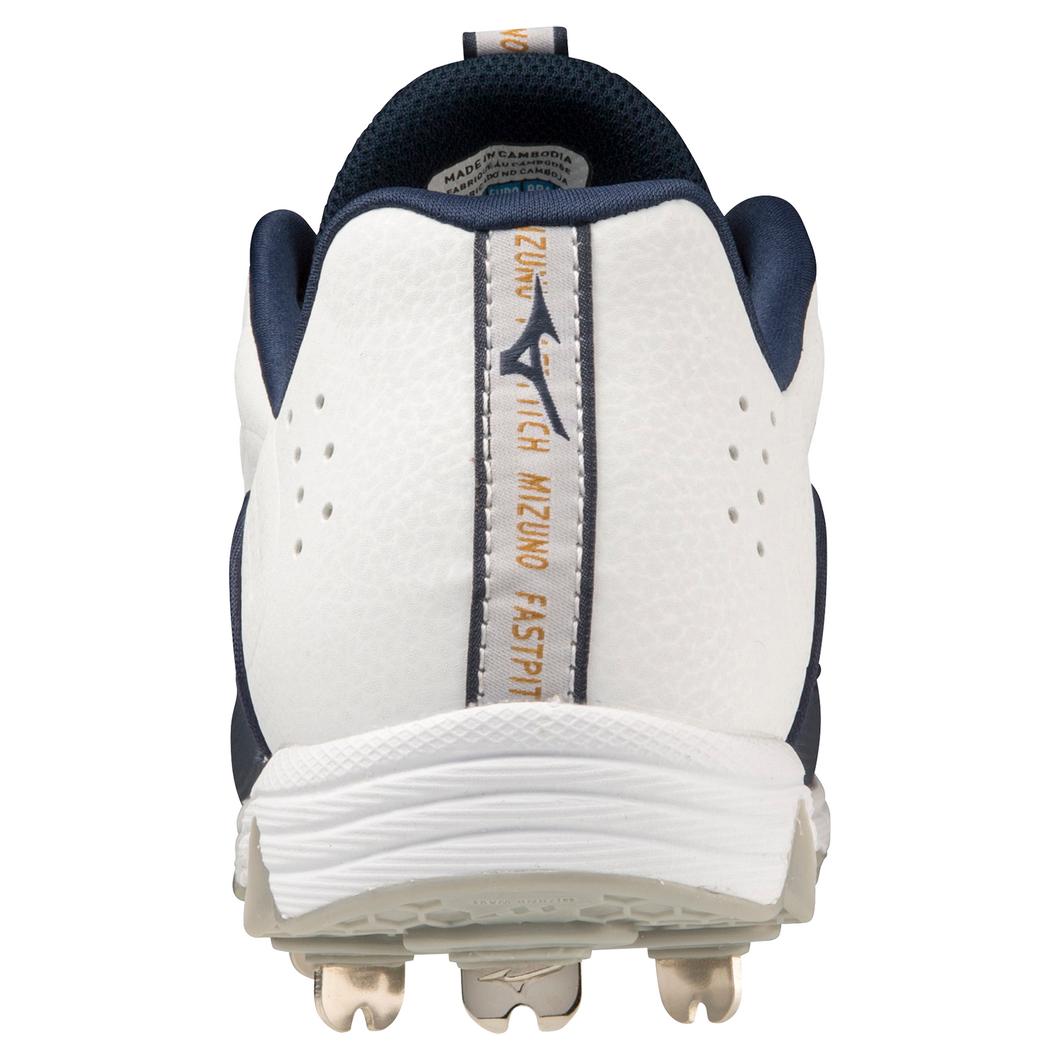 Giày Mizuno 9-Spike Swift 8 Low Metal Softball Cleat Nữ Trắng Xanh Navy