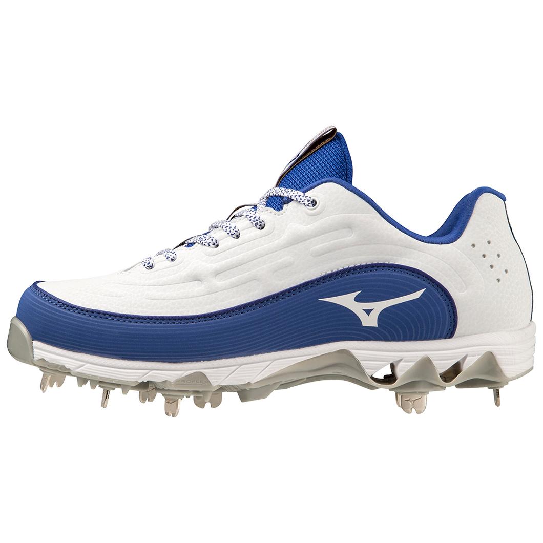 Giày Mizuno 9-Spike Swift 8 Low Metal Softball Cleat Nữ Trắng Xanh 