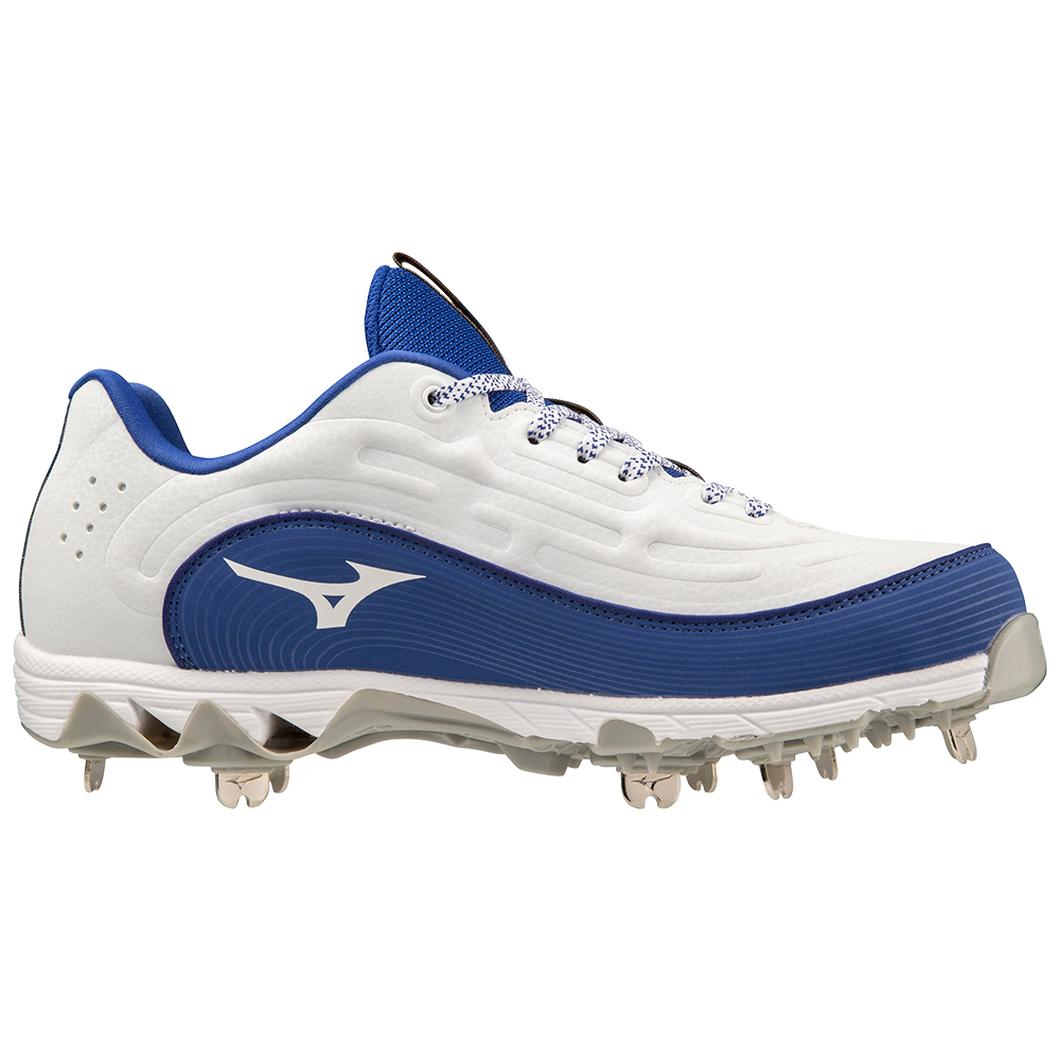 Giày Mizuno 9-Spike Swift 8 Low Metal Softball Cleat Nữ Trắng Xanh 