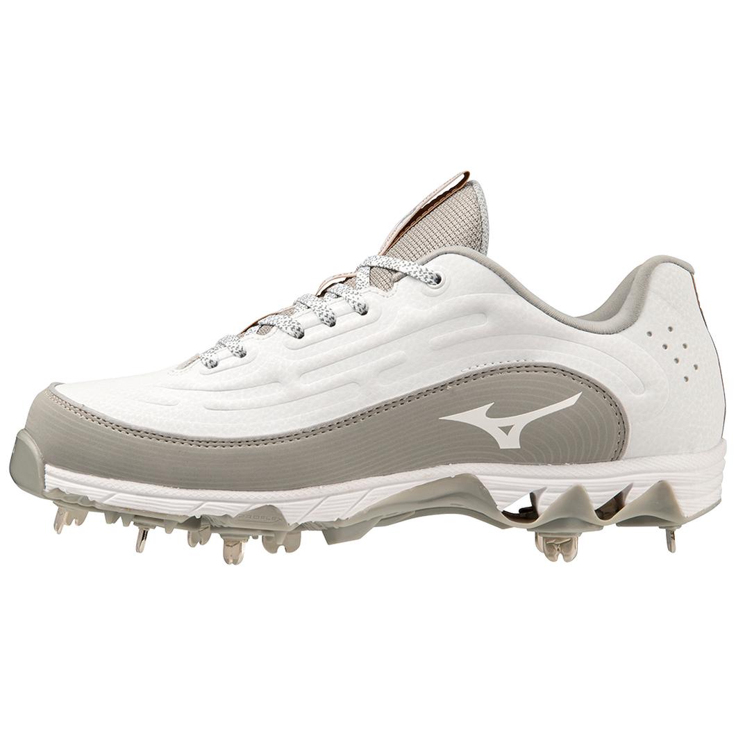 Giày Mizuno 9-Spike Swift 8 Low Metal Softball Cleat Nữ Trắng Xám