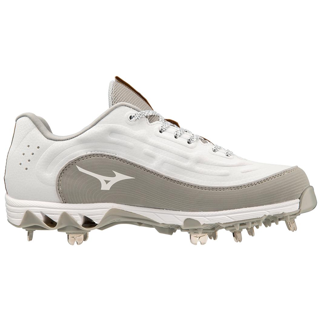 Giày Mizuno 9-Spike Swift 8 Low Metal Softball Cleat Nữ Trắng Xám