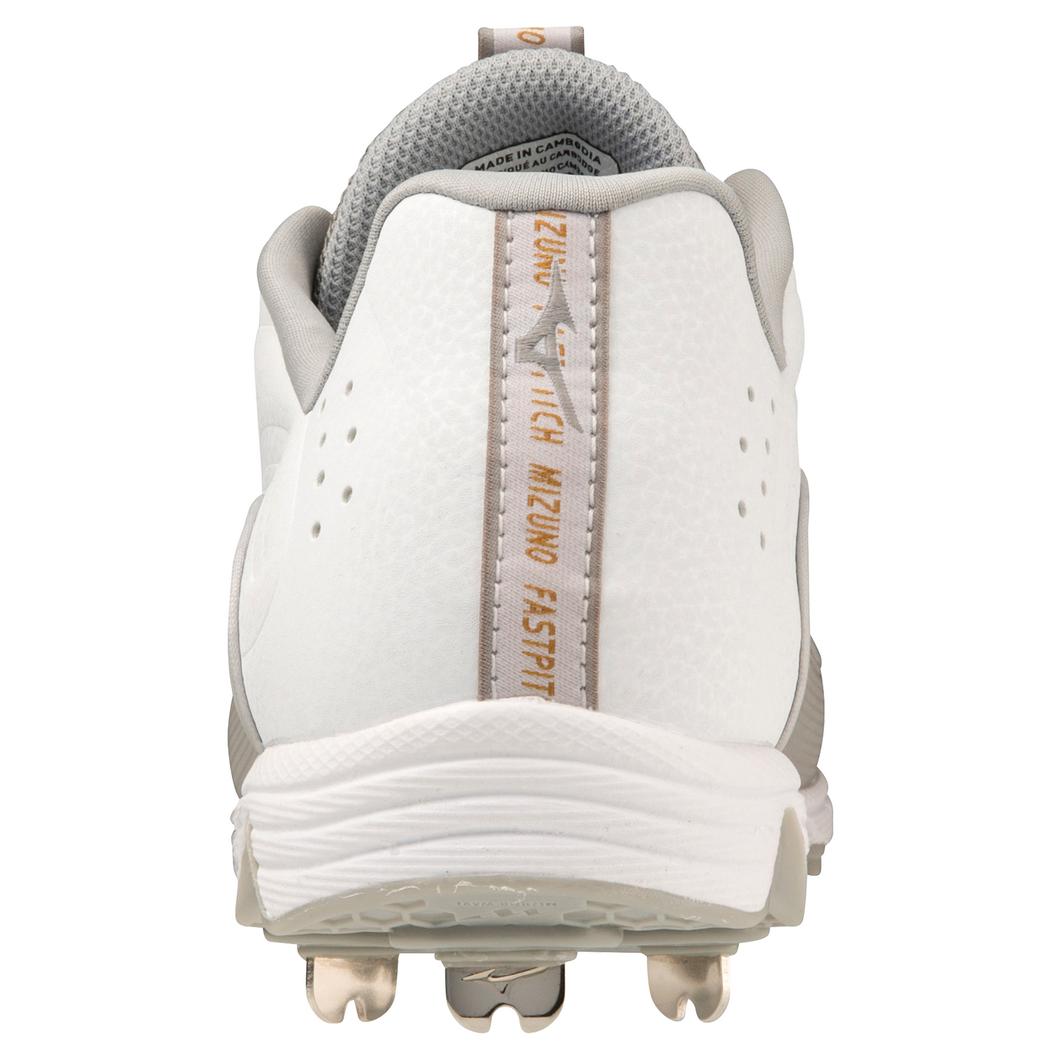 Giày Mizuno 9-Spike Swift 8 Low Metal Softball Cleat Nữ Trắng Xám