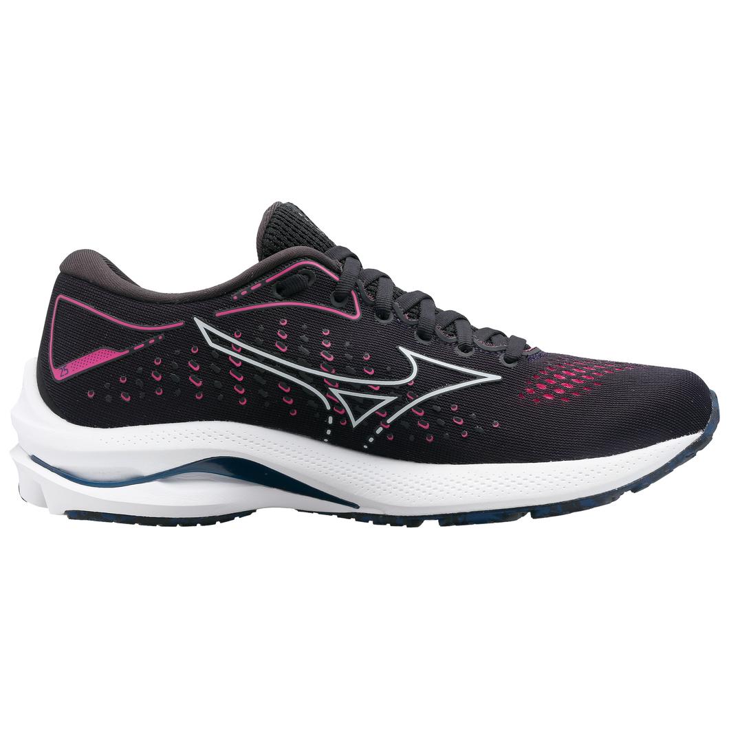 Giày Mizuno Project Zero Wave Rider 25 Running Nữ Đen Hồng